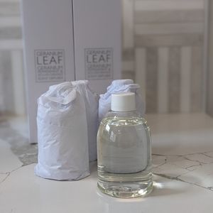 Four new bottles of Geranium Leaf fragrance oil.